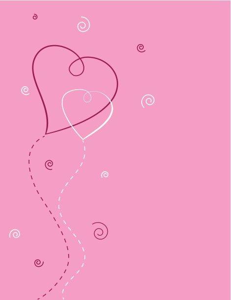 情人节的粉色背景和两颗心图片下载