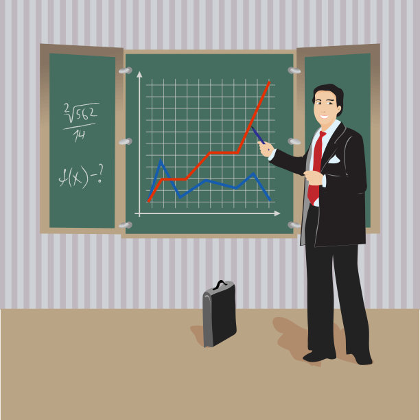 代数老师在黑板上讲课图片下载