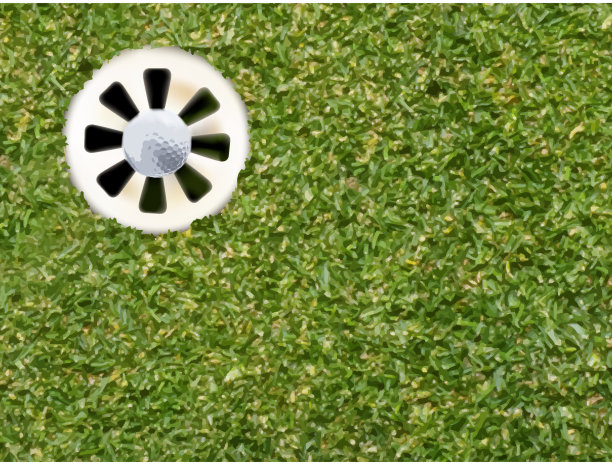 高尔夫球进洞了。图片下载