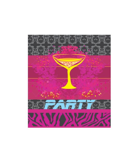 鸡尾酒会邀请函图片下载
