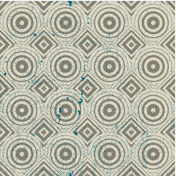 复古几何无缝图案，旧矢量重复背景图片下载