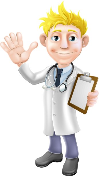 带着剪贴板的卡通医生图片下载