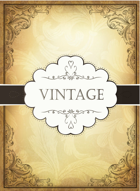 复古背景与装饰框架。矢量插图,E图片下载
