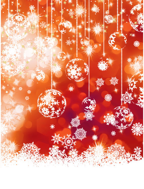 绿色散焦上的圣诞球。EPS 8图片下载