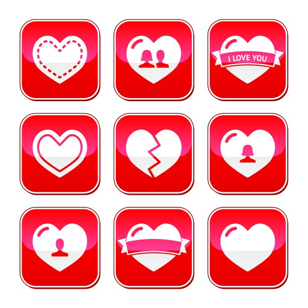 情人节爱心按钮图片下载