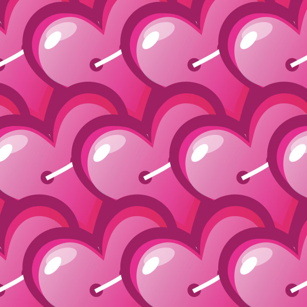 矢量背景制作的红心贴纸图片下载