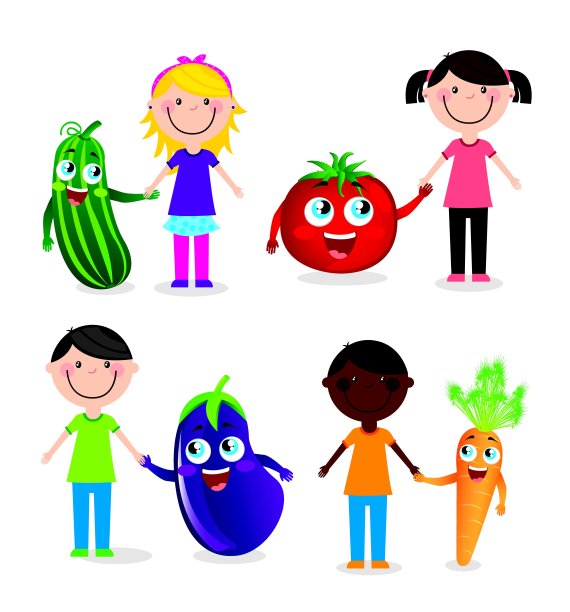 孩子和蔬菜图片下载