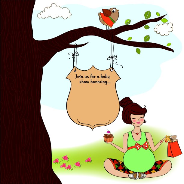 宝宝派对公告卡图片下载