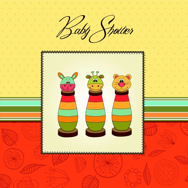 带玩具的淋浴卡图片下载