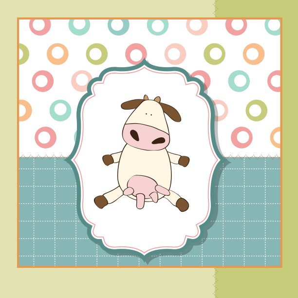 有趣的贺卡与奶牛图片下载