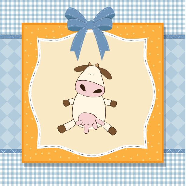 有趣的贺卡与奶牛图片下载