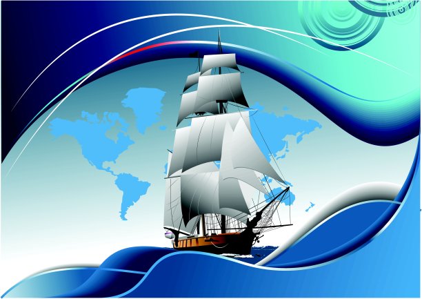 旧帆船小册子封面图片下载