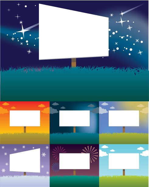 季节性广告牌设计图片下载