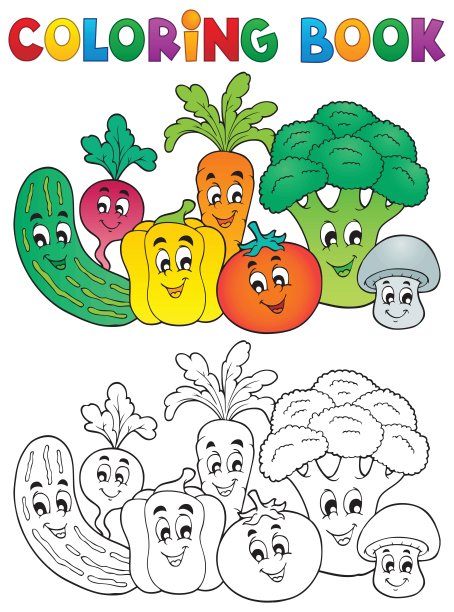着色书蔬菜主题2图片下载