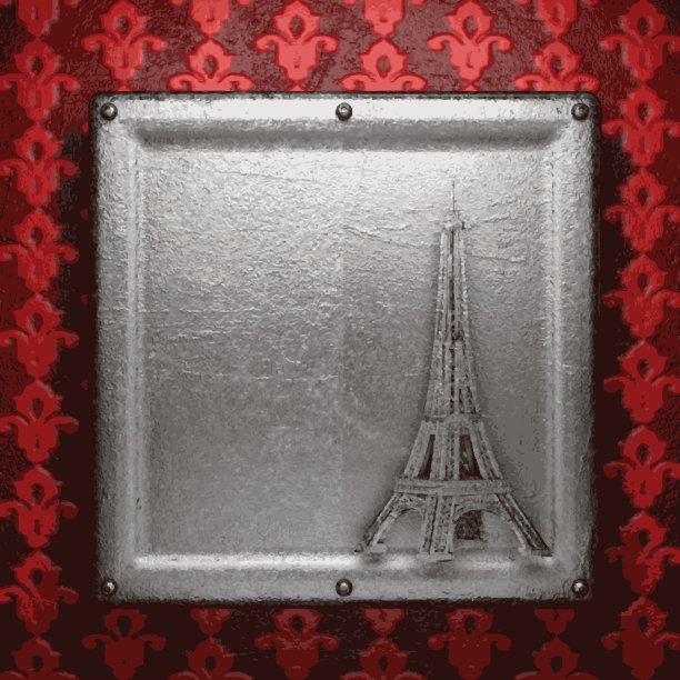 红色背景上的金属图片下载