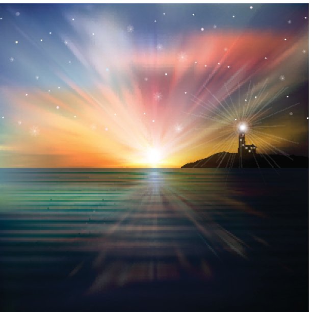 灯塔剪影的抽象背景图片下载