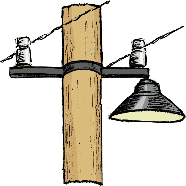 街灯柱上图片下载