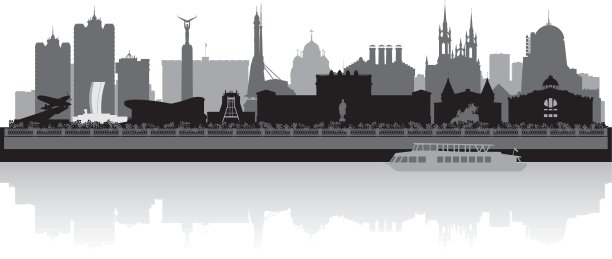 萨马拉城市天际线矢量剪影图片下载