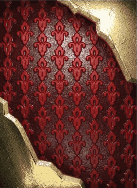 红色背景上的金色图片下载