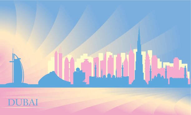 迪拜城市天际线图片下载