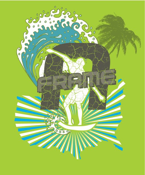 太平洋冲浪者矢量图形设计图片下载