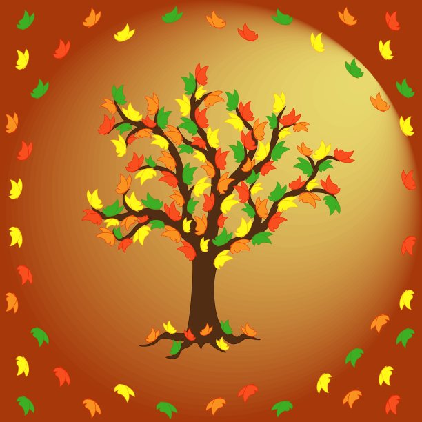 蝴蝶在秋天的树上图片下载