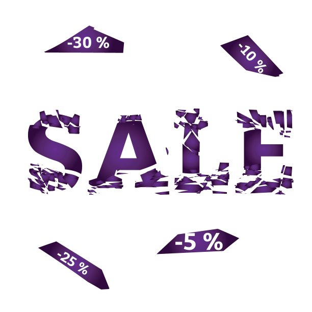 销售的概念。折扣。抽象的粒子在爆炸后散开图片下载