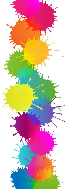 彩色染色边界隔离图片下载