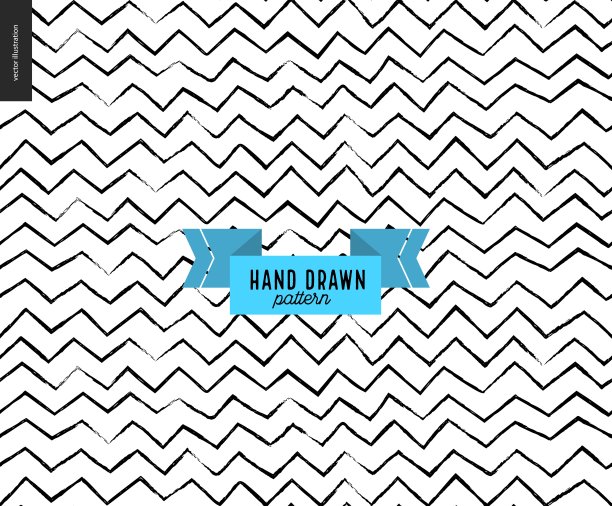 手绘黑白图案图片下载