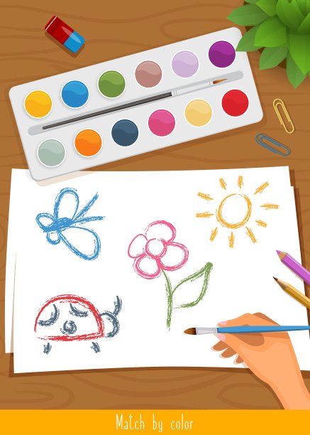 教育孩子们的游戏。幼儿活动。图片下载