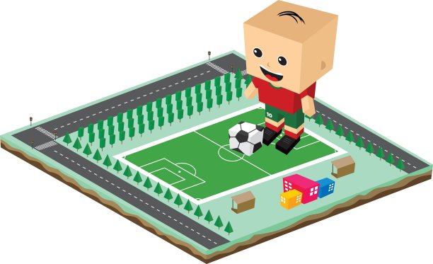 足球联赛球员卡通图片下载