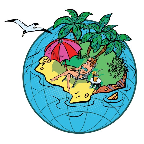 在热带度假胜地休息的女游客图片下载