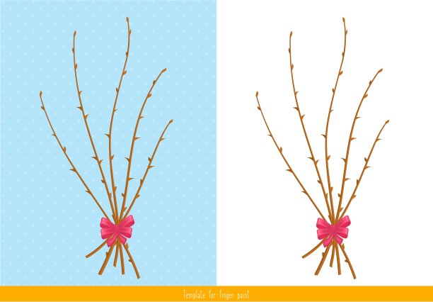 手指画模板。图片下载