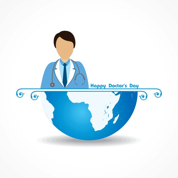 医生日快乐- 7月1日股票向量图片下载