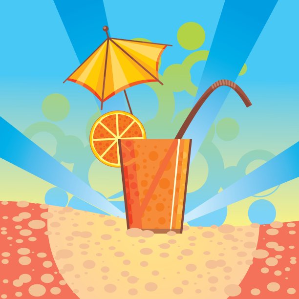 橙色的鸡尾酒图片下载