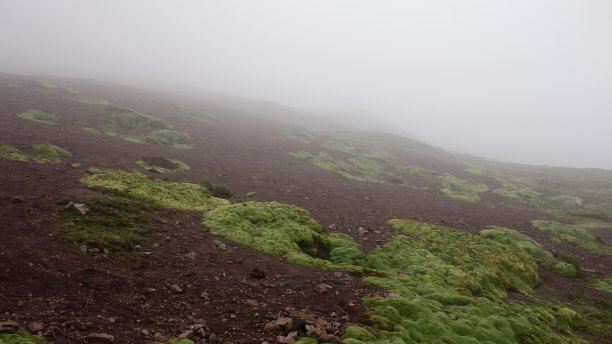 温尼孔卡山，又名安第斯山脉的彩虹山。雾山场景与高对比度图片下载