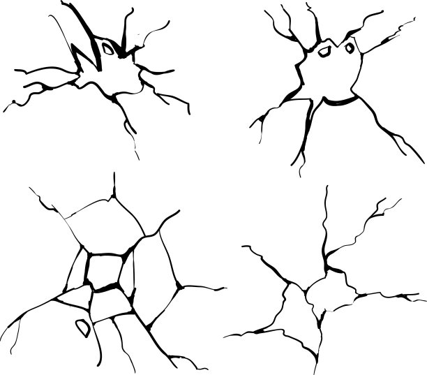 手绘裂纹玻璃墙腿在卡通图片下载
