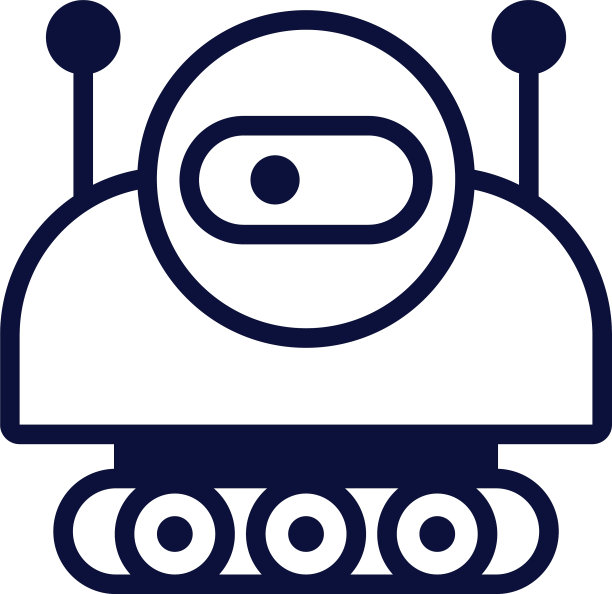 机器人与轮子半机械人孤立图标图片下载