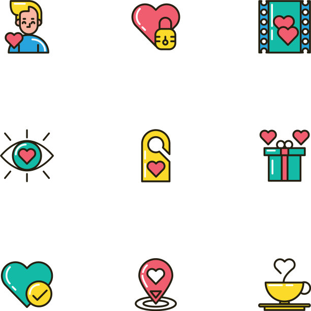 捆绑情人节图标图片下载