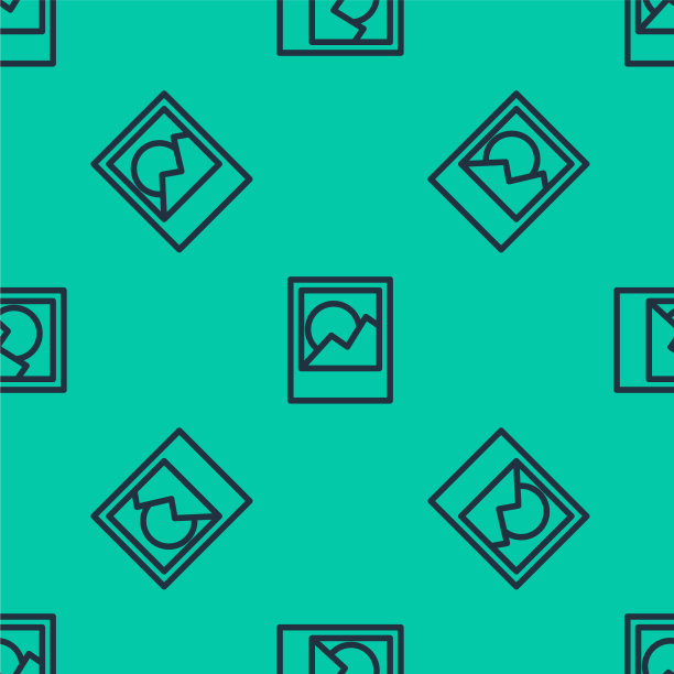 蓝线相框图标隔离无缝图片下载