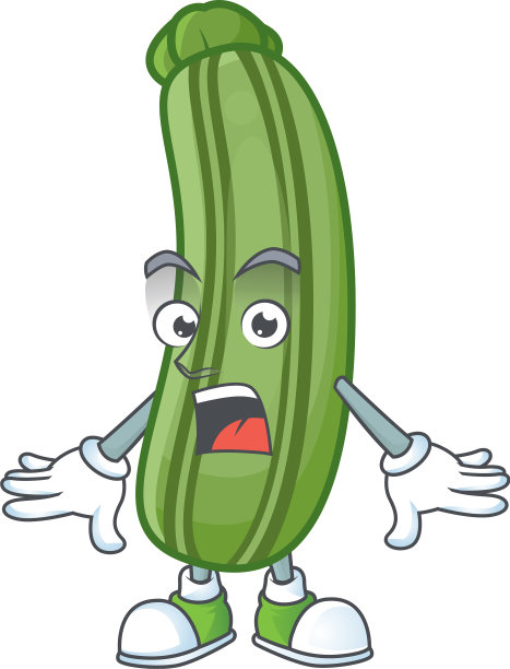 惊奇的西葫芦手势在卡通吉祥物图片下载