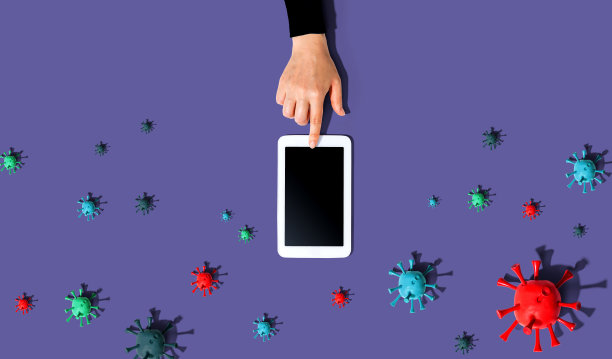 带有流行性感冒概念的平板电脑图片下载