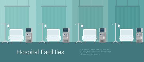 医院设施的医疗横幅图片下载