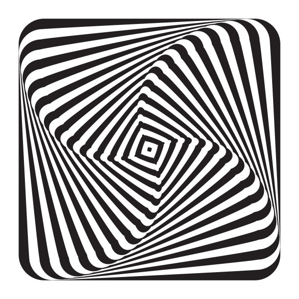 抽象op艺术设计元素。漩涡运动的错觉。图片下载