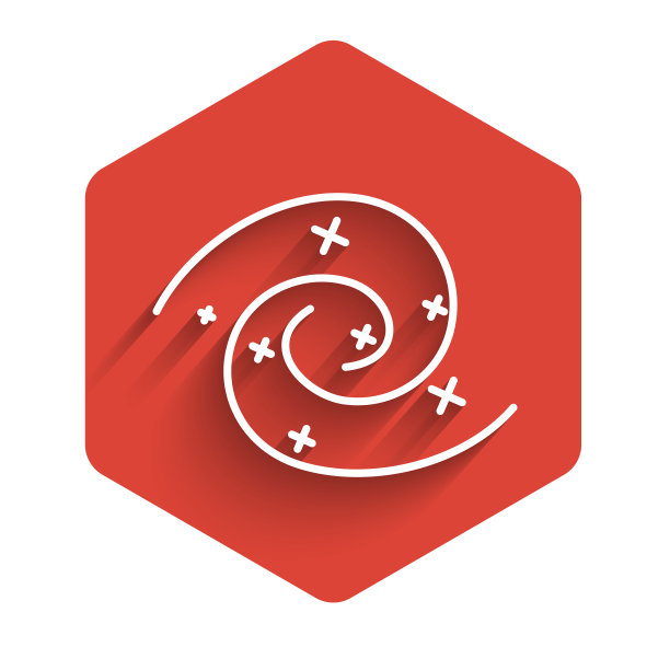 白线黑洞图标与长隔离图片下载