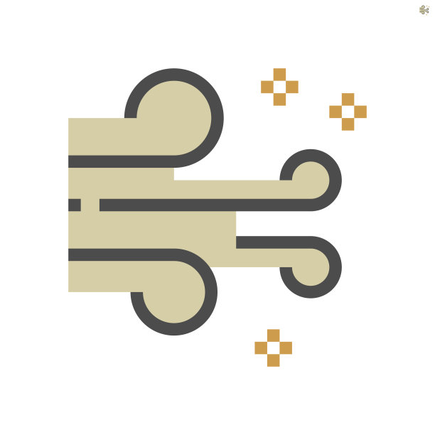 风和空气污染矢量图标设计，48x48像素完美和可编辑的笔触。图片下载