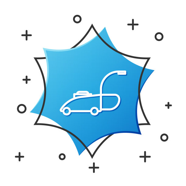 白色线割草机图标孤立在白色图片下载