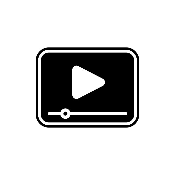 视频图标Logo矢量插图。视频播放器图标设计矢量模板。时尚视频矢量图标平面设计的网站，符号，标志，图标，标志，应用程序，UI。图片下载