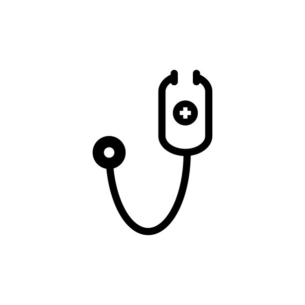 听诊器图标平面矢量模板设计新潮图片下载