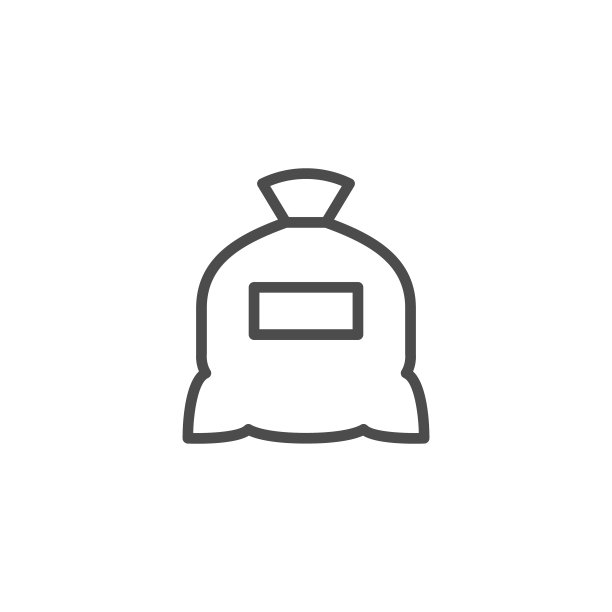 麻袋线轮廓图标和糖的概念图片下载